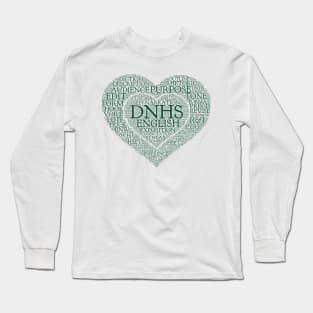 DNHS English - Green Text Long Sleeve T-Shirt